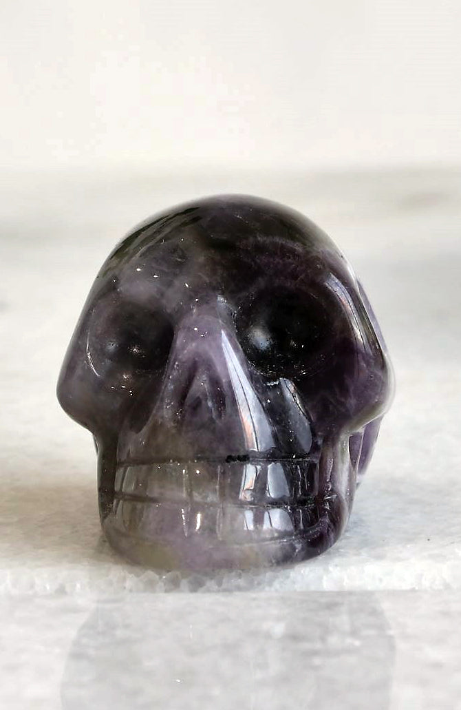 Chevron Amethyst Skull
